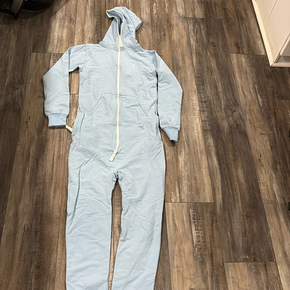 The Norwegian Original Full Zip Jumpsuit One Piece Soft Blue XS NEW